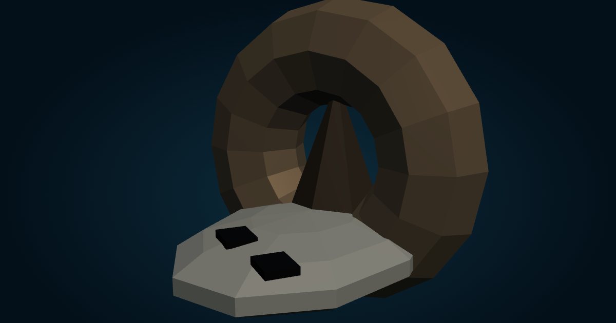 Modelo 3D: Caracol erizado de las fuentes (Alviniconcha spp.), en el juego Cachalot