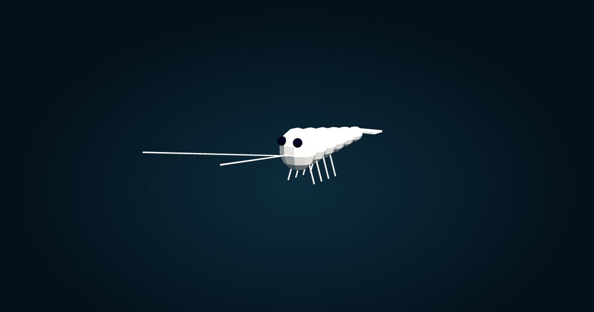 Modelo 3D: Camarón de rostro largo (Alvinocaris longirostris), en el juego Cachalot