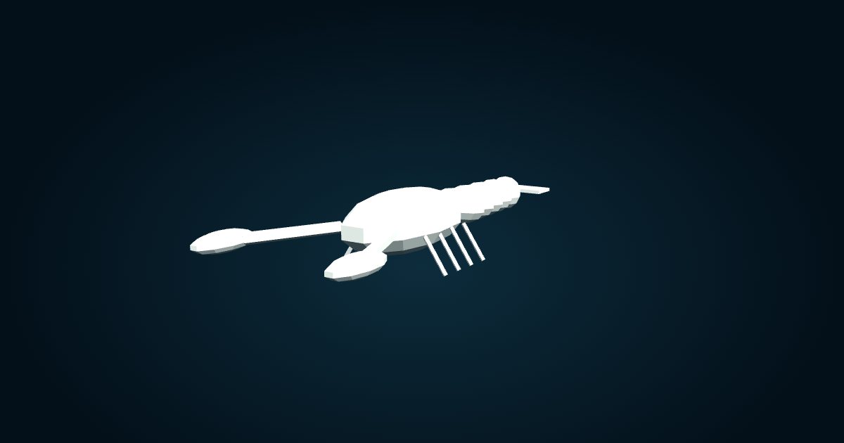 3D model: Kairei blind crab (Austinograea rodriguezensis), in the game Cachalot