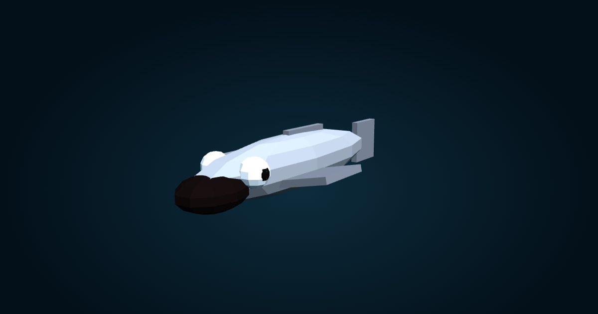 Modèle 3D : Poisson-dragon antarctique des abysses (Bathydraco scotiae), dans le jeu Cachalot