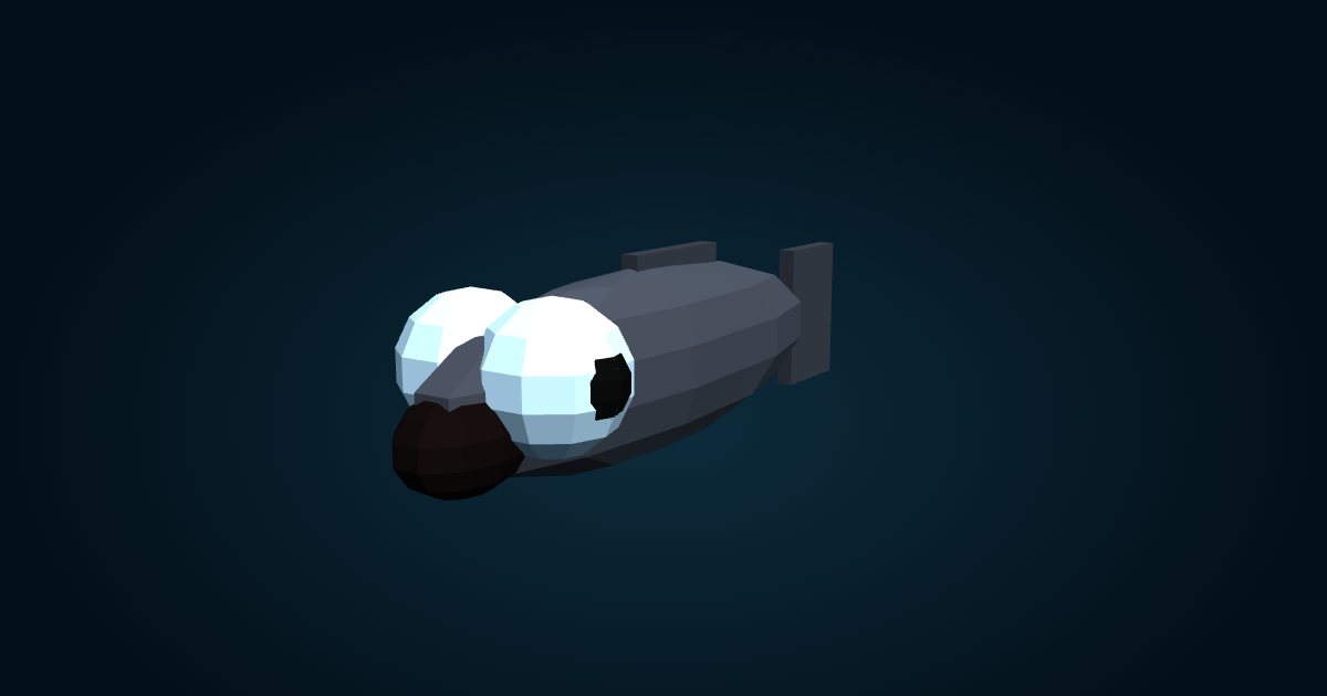 Modèle 3D : Éperlan antarctique des profondeurs (Bathylagus antarcticus), dans le jeu Cachalot