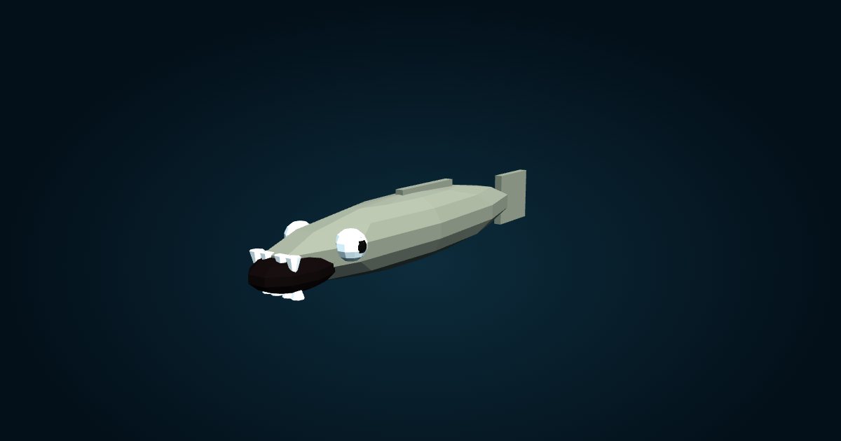 3D model: Deep-sea lizardfish (Bathysaurus ferox), in the game Cachalot