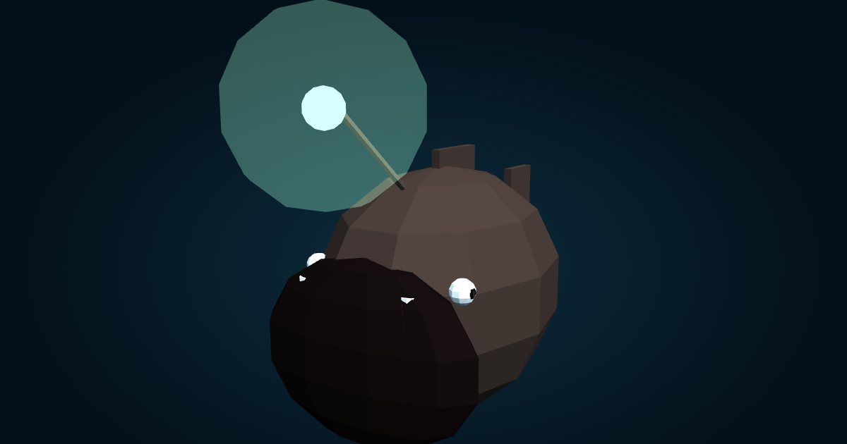 3D model: Humpback anglerfish (Melanocetus johnsonii), in the game Cachalot