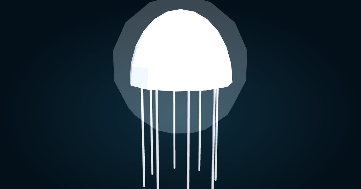 3D model: Arctic Botrynema jellyfish (Botrynema ellinorae (or B. brucei ellinorae)), in the game Cachalot