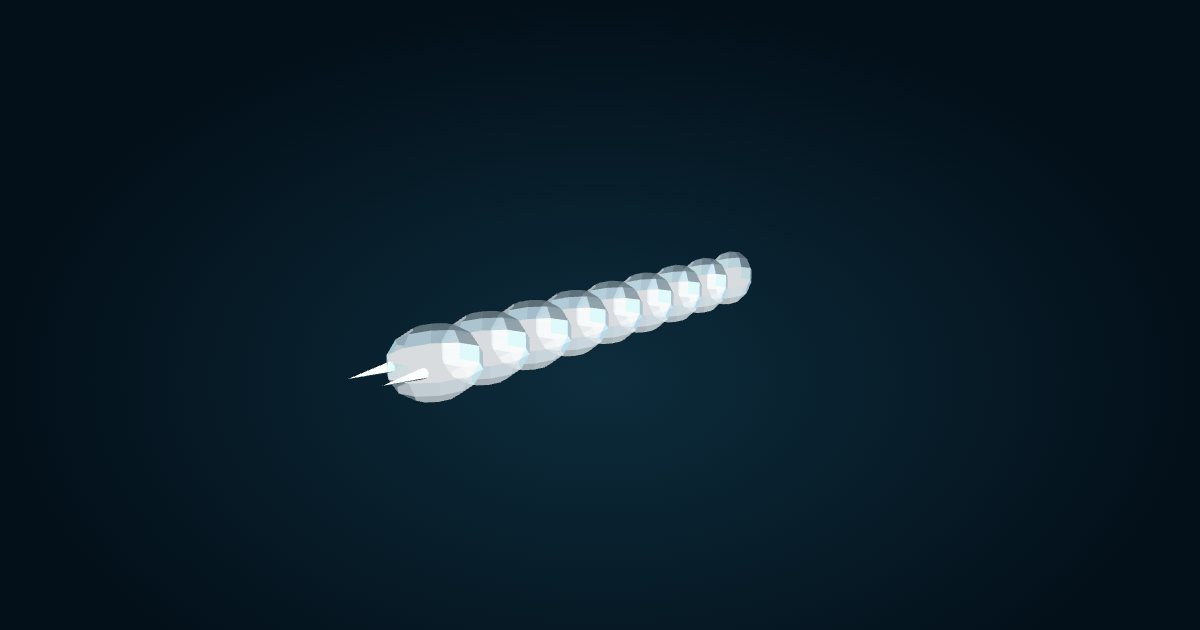 Modelo 3D: Quetognato (Filo Chaetognatha), en el juego Cachalot