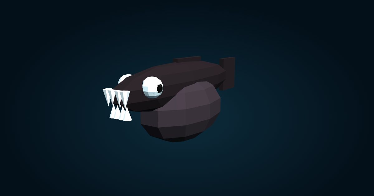 Modèle 3D : Avaleur noir (Chiasmodon niger), dans le jeu Cachalot