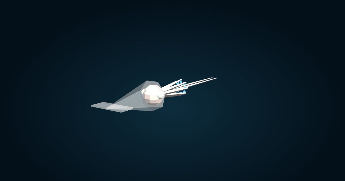 3D model: Swordtail squid (Chiroteuthis calyx), in the game Cachalot