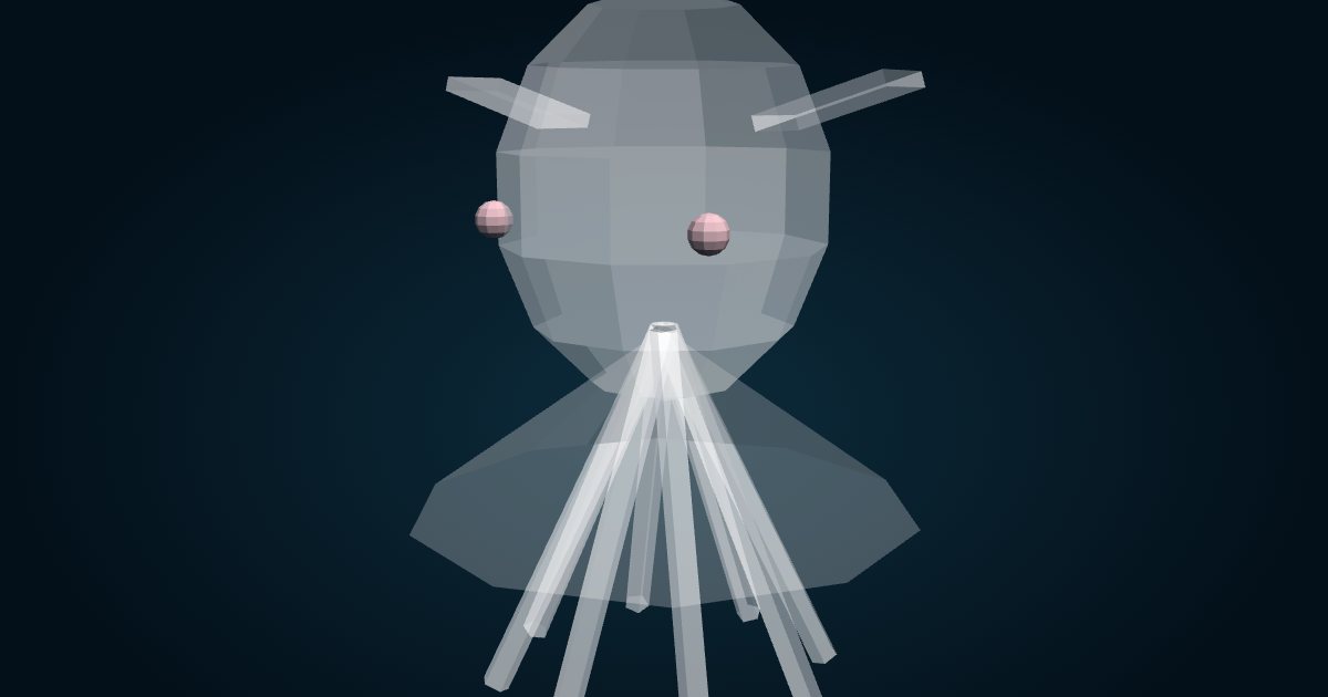 Modèle 3D : Pieuvre aveugle (Cirrothauma murrayi), dans le jeu Cachalot