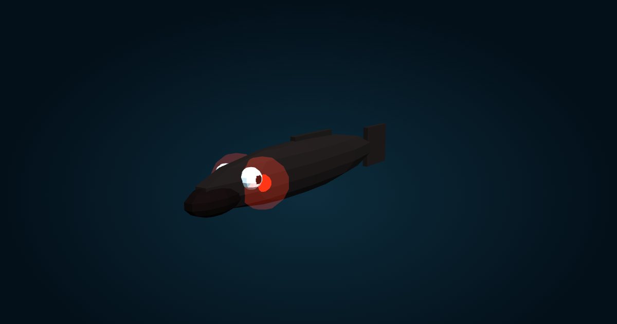 Modelo 3D: Pez dragón rojo (Malacosteus niger), en el juego Cachalot