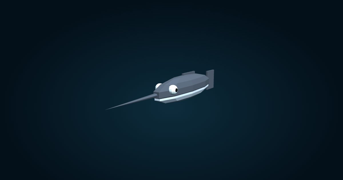 Modelo 3D: Pez espada (Xiphias gladius), en el juego Cachalot