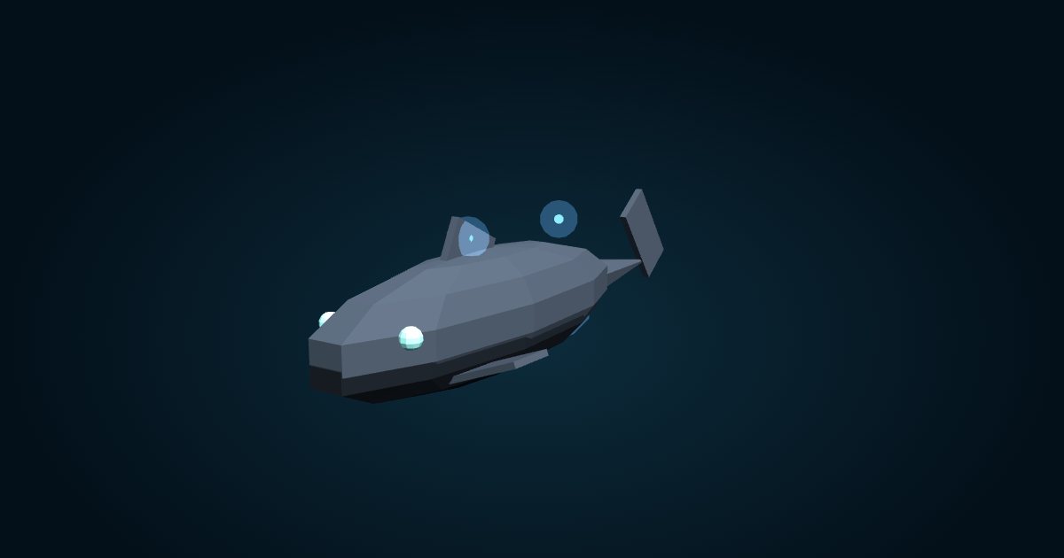 Modelo 3D: Tiburón linterna de mejillas blancas (Etmopterus alphus), en el juego Cachalot