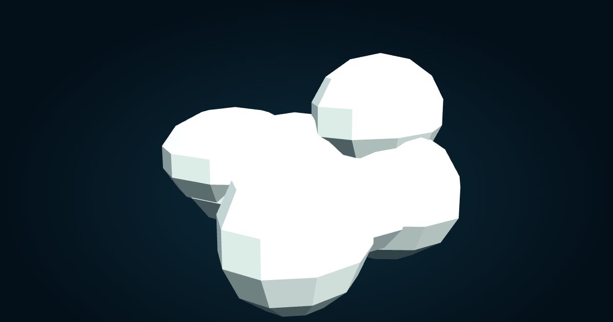 Modèle 3D : Éponge géante arctique (Geodia hentscheli), dans le jeu Cachalot