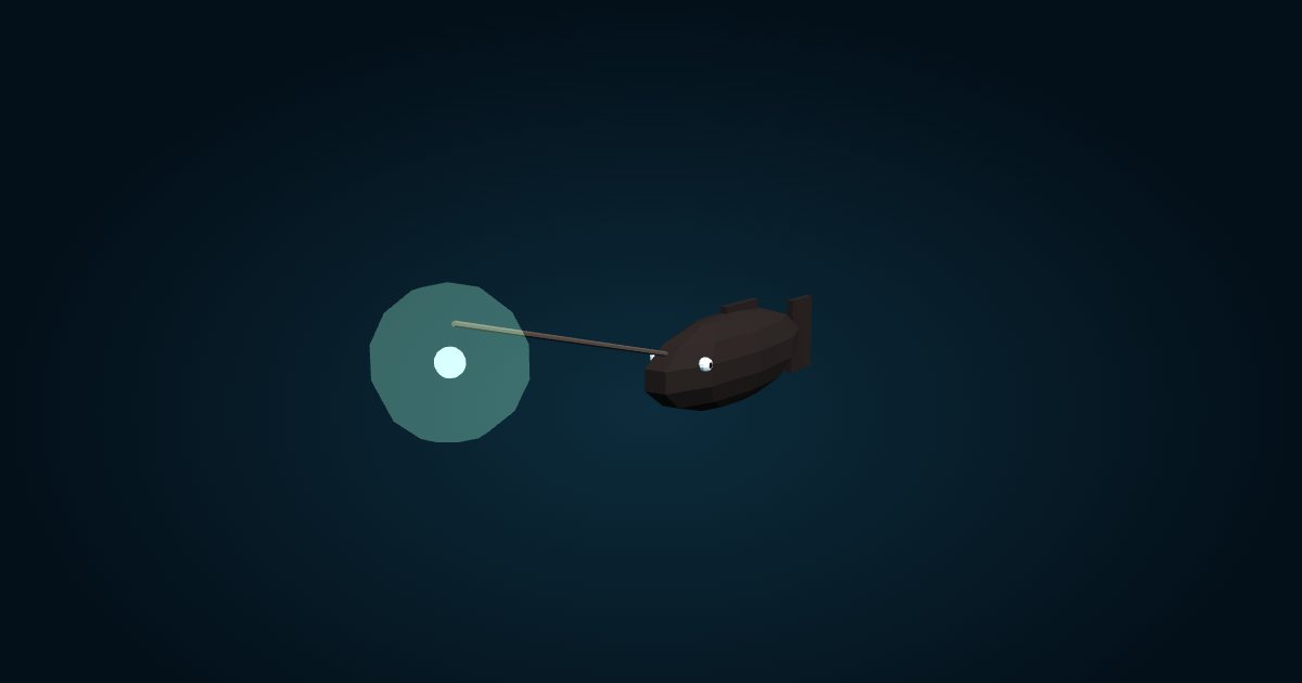 3D model: Whipnose anglerfish (Gigantactis sp.), in the game Cachalot
