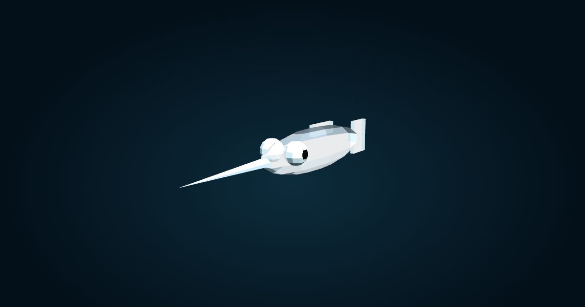 Modèle 3D : Poisson des glaces (Famille des Channichthyidae), dans le jeu Cachalot