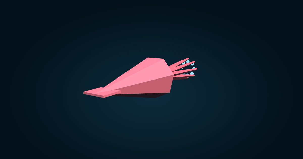 Modèle 3D : Calmar glacial (Psychroteuthis glacialis), dans le jeu Cachalot