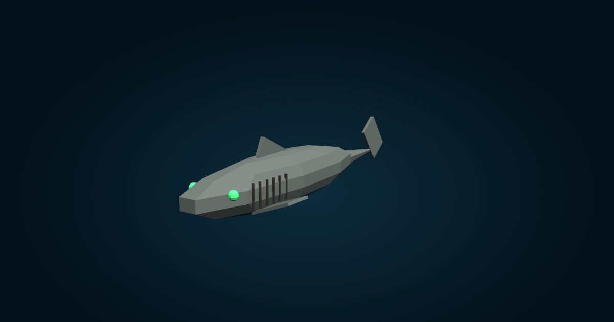 3D model: Bluntnose sixgill shark (Hexanchus griseus), in the game Cachalot