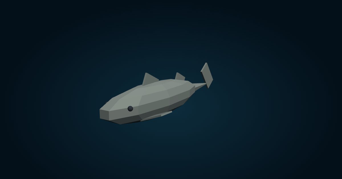Modelo 3D: Tiburón de Groenlandia (Somniosus microcephalus), en el juego Cachalot