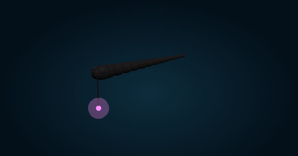 Modèle 3D : Dragon noir (Idiacanthus atlanticus), dans le jeu Cachalot