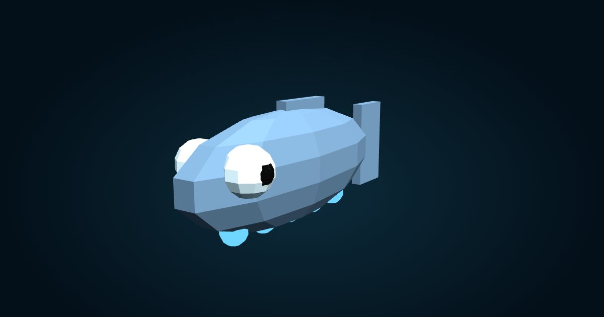 Modèle 3D : Poisson-lanterne (Famille des Myctophidae), dans le jeu Cachalot