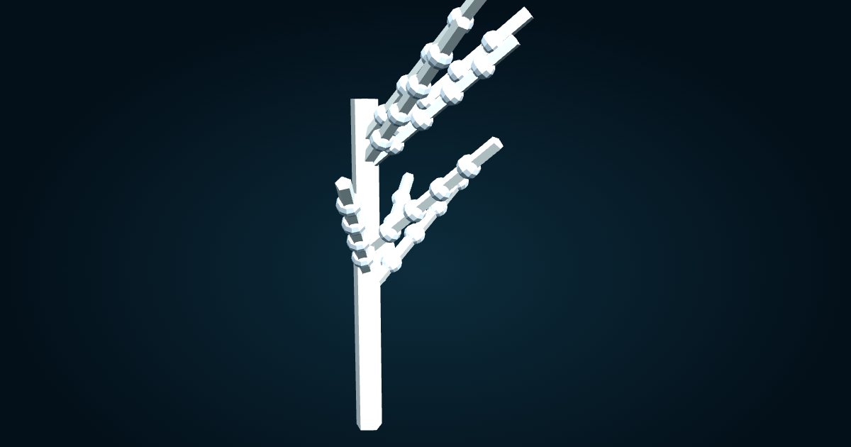 Modèle 3D : Corail blanc des récifs profonds (Desmophyllum pertusum (ex-Lophelia pertusa)), dans le jeu Cachalot