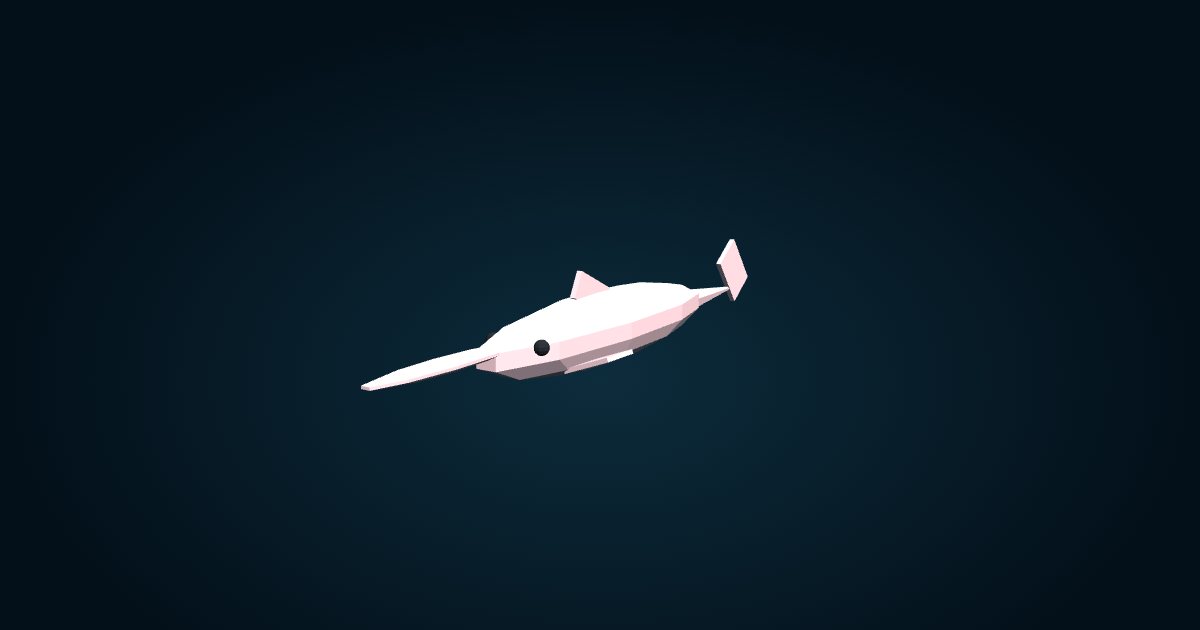 3D model: Goblin shark (Mitsukurina owstoni), in the game Cachalot