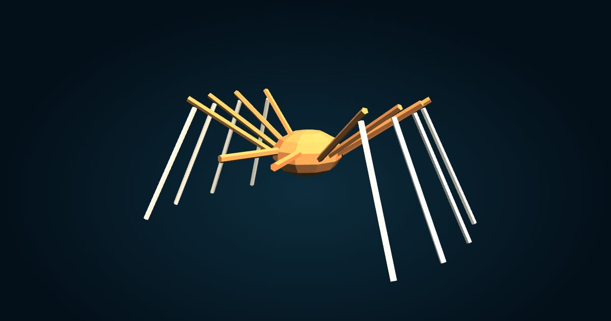 Modèle 3D : Crabe-araignée géant du Japon (Macrocheira kaempferi), dans le jeu Cachalot