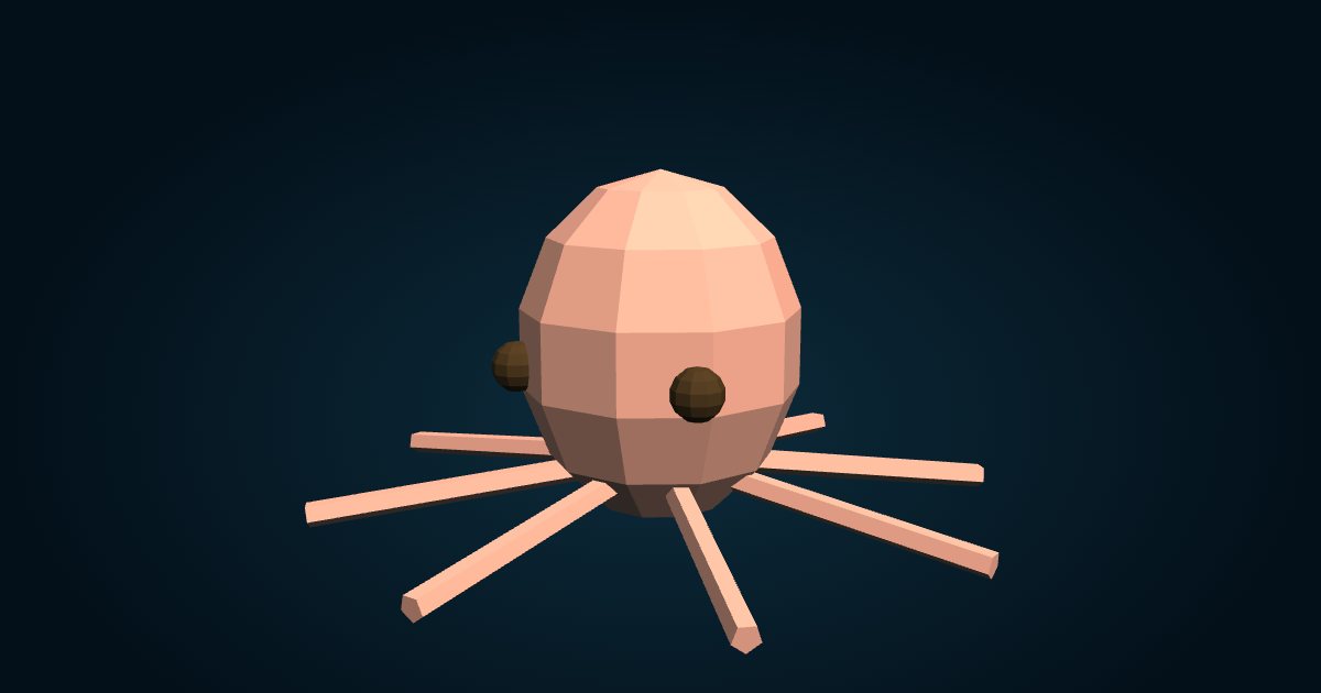 Modelo 3D: Pulpo gigante antártico (Megaleledone setebos), en el juego Cachalot