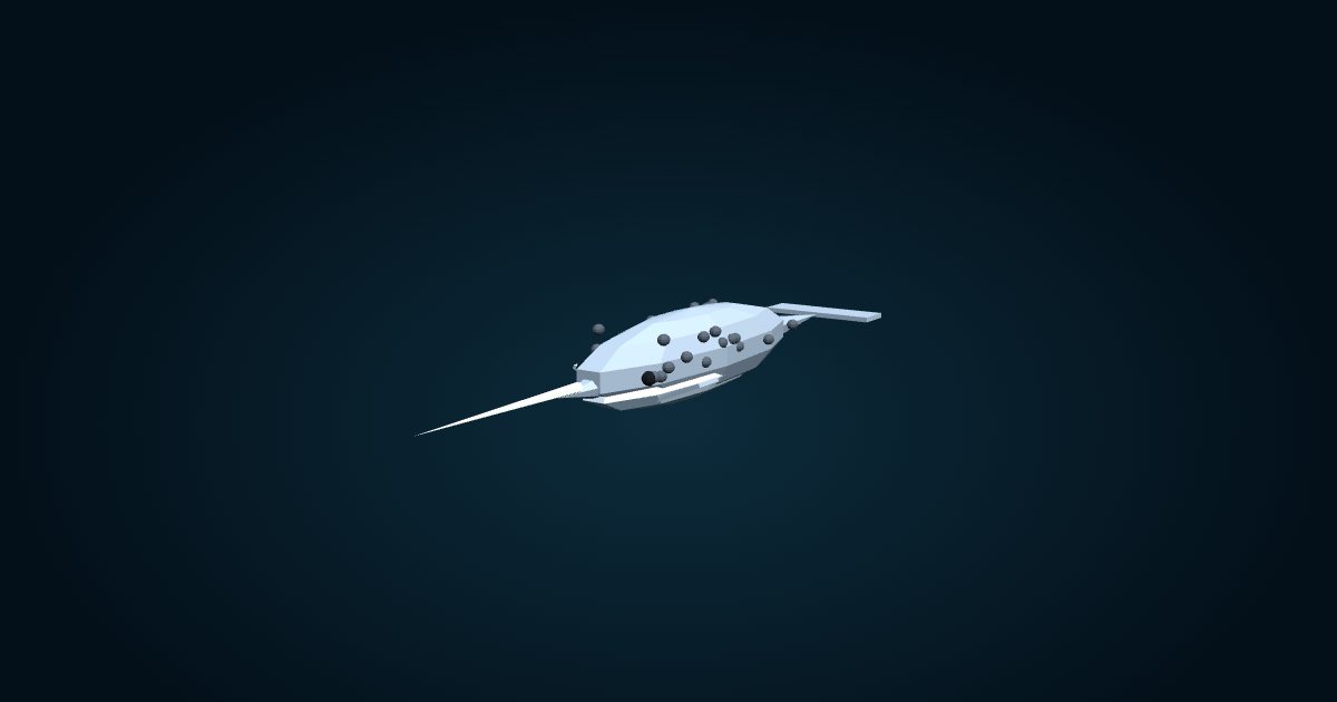 3D model: Narwhal (Monodon monoceros), in the game Cachalot