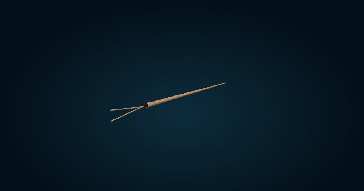 Modèle 3D : Anguille-bécasse (Nemichthys scolopaceus), dans le jeu Cachalot