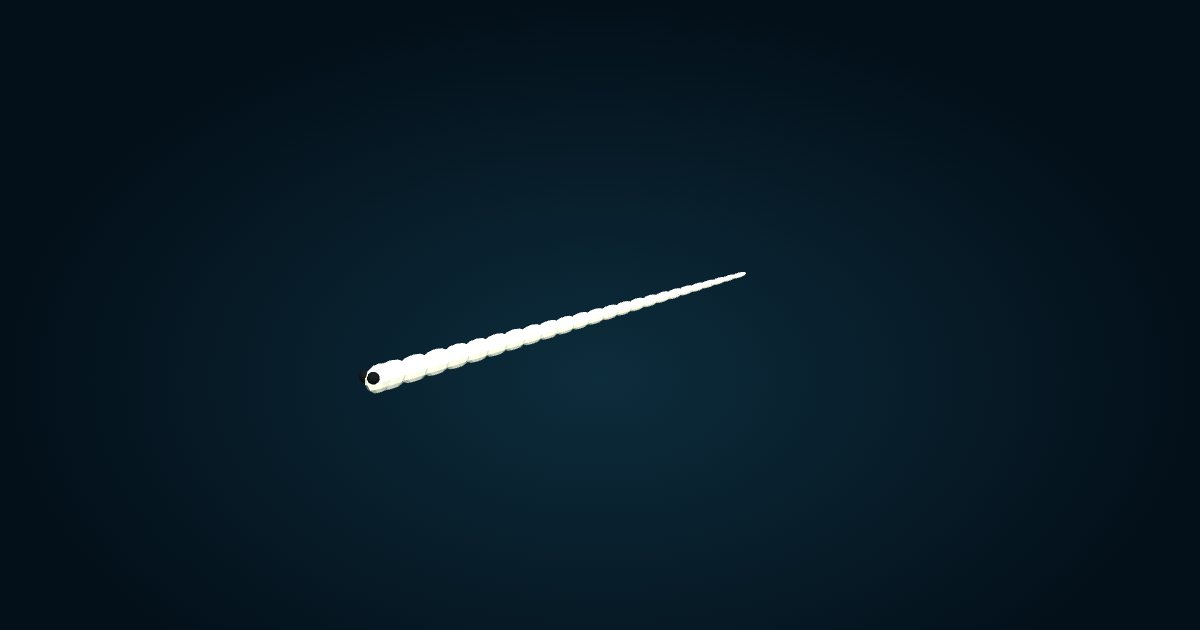 3D model: Giant Antarctic ribbon worm (Parborlasia corrugatus), in the game Cachalot