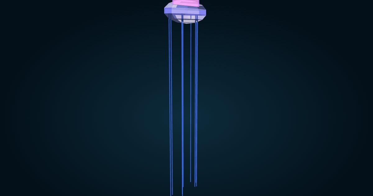 Modelo 3D: Carabela portuguesa (Physalia physalis), en el juego Cachalot