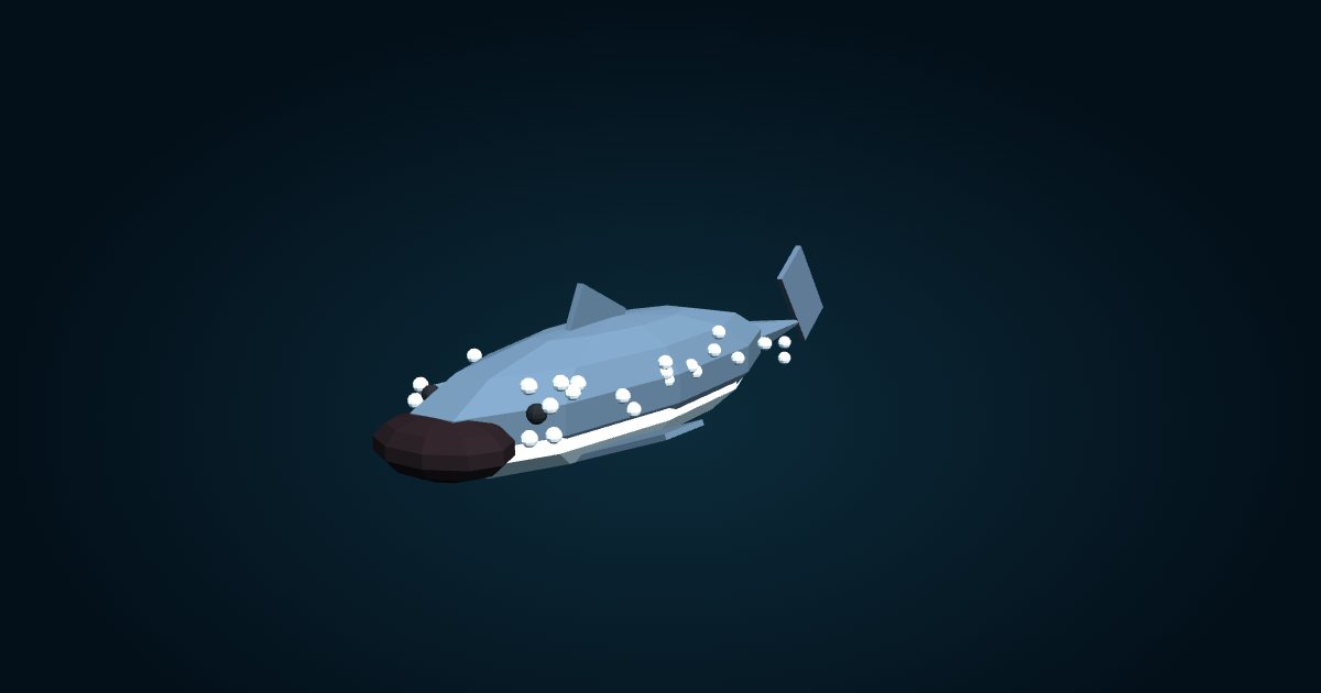 Modelo 3D: Tiburón ballena (Rhincodon typus), en el juego Cachalot