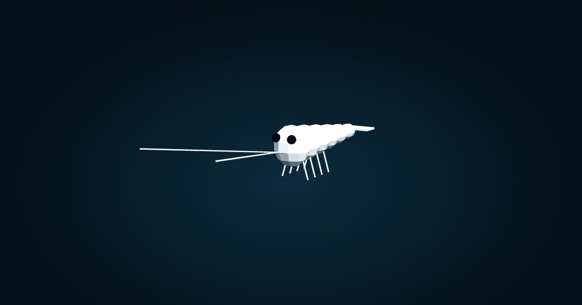 Modelo 3D: Camarón ciego de fuentes hidrotermales (Rimicaris exoculata), en el juego Cachalot