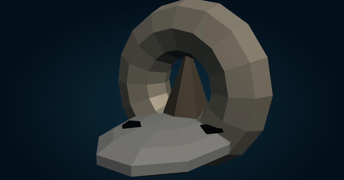 Modèle 3D : Escargot mangeur d’os (Rubyspira osteovora), dans le jeu Cachalot