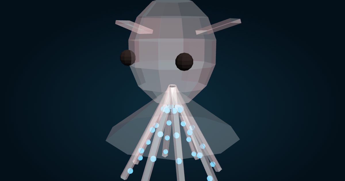 3D model: Glowing sucker octopus (Stauroteuthis syrtensis), in the game Cachalot