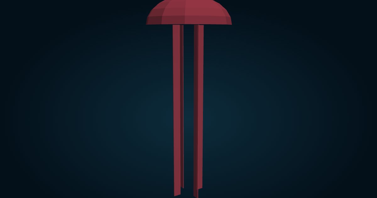3D model: Giant phantom jelly (Stygiomedusa gigantea), in the game Cachalot