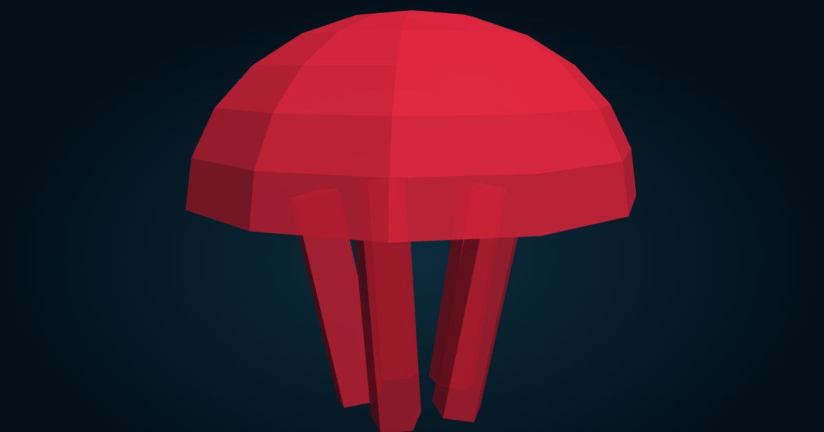 3D model: Big red jellyfish (Tiburonia granrojo), in the game Cachalot