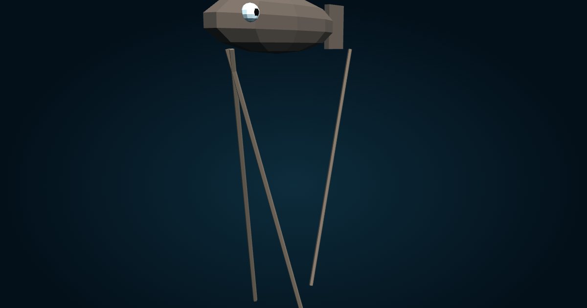 3D model: Tripod fish (Bathypterois grallator), in the game Cachalot
