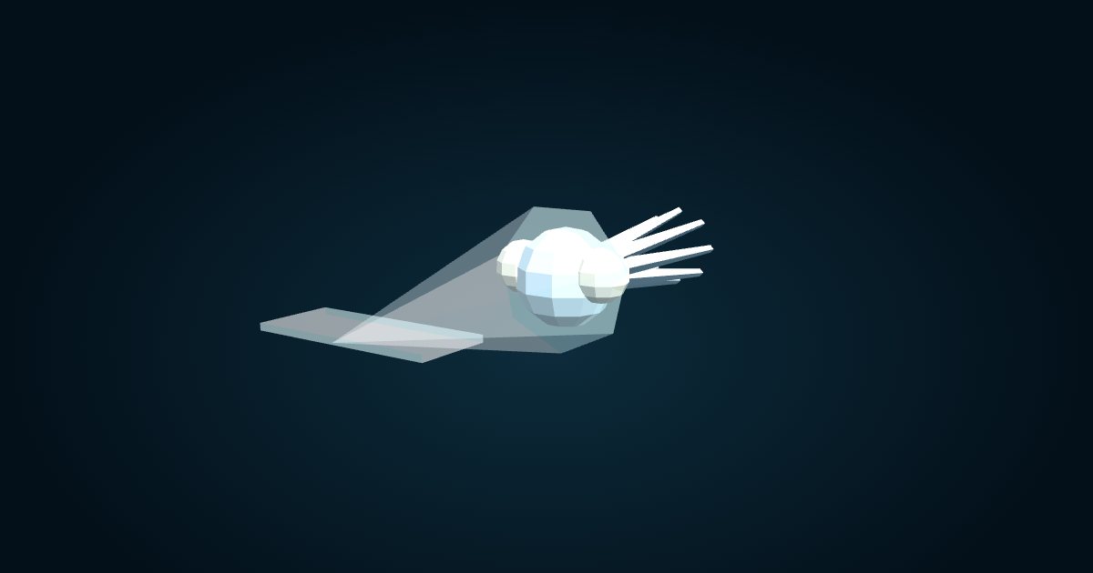 3D model: Glass squid (Family Cranchiidae), in the game Cachalot