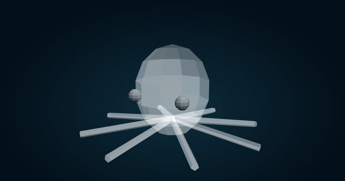 3D model: Vent octopus (Vulcanoctopus hydrothermalis), in the game Cachalot